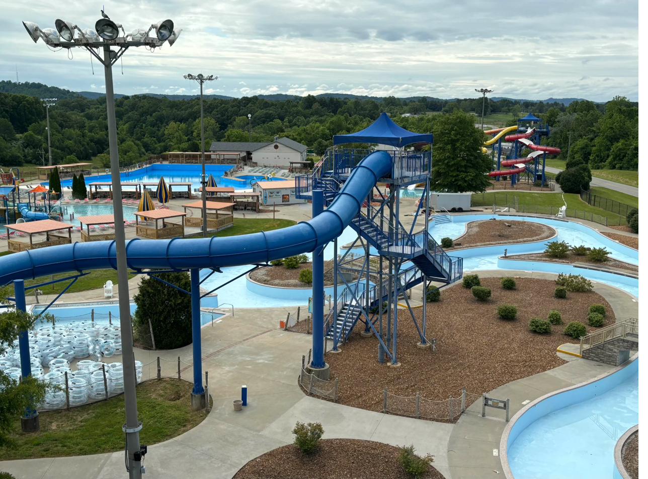 Somersplash Waterpark Lazy River Aerial View